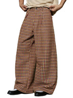 Men’s Plaid Wide-Leg Pants