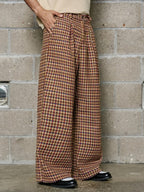 Men’s Plaid Wide-Leg Pants