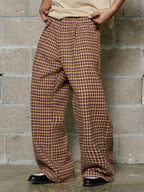 Men’s Plaid Wide-Leg Pants