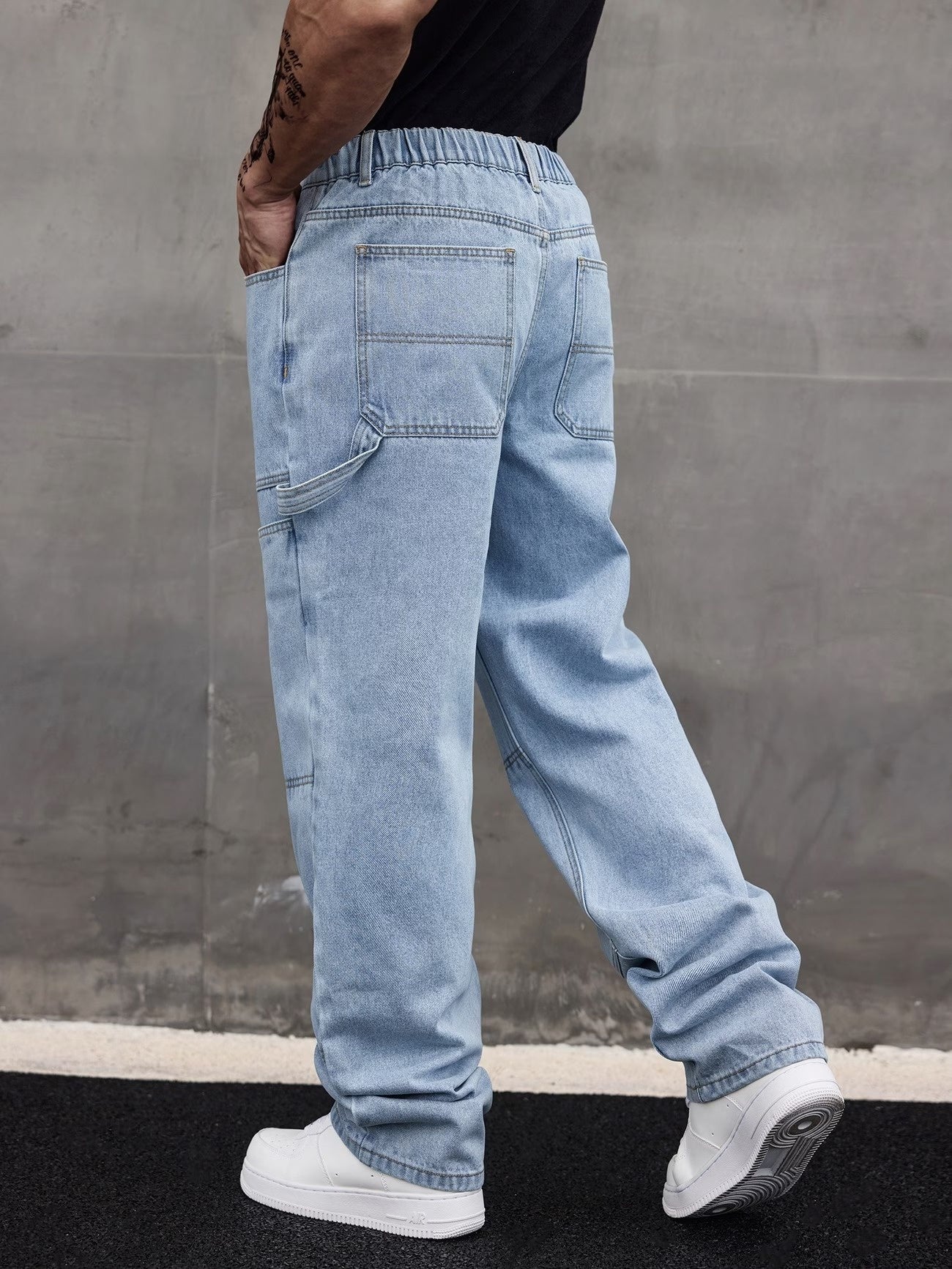 Men's Multi-Pocket Straight-Leg Pants