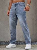Men's Straight-Leg Faded Pants