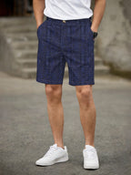 Men's Straight-Leg Shorts with Geometric Pattern